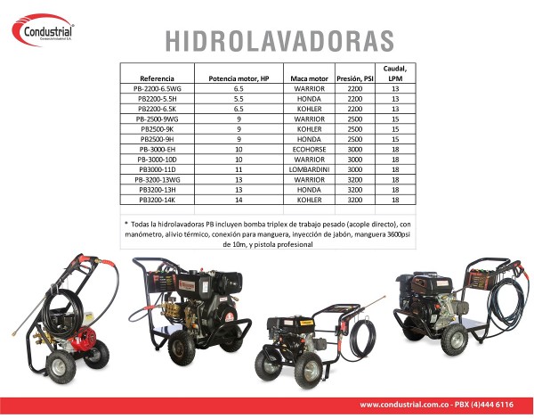 HIDROLAVADORA A GASOLINA - POWERBLAST - PB2500-9K