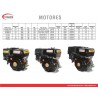 MOTOR A GASOLINA  - 6.5HP - WARRIOR - PR168F-2A