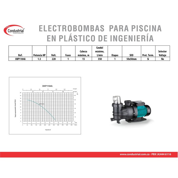 ELECTROBOMBA PARA PISCINA XKP1104A
