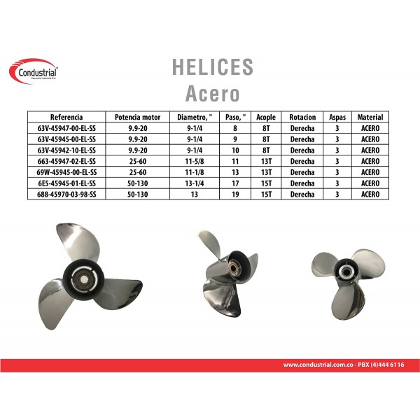 Helice WARRIOR 663-45947-02-EL-SS