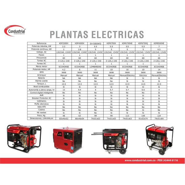 PLANTA ELECTRICA DIESEL - ECOHORSE - KDF4000X