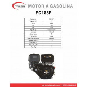 Motor WARRIOR GASOLINA FC188F