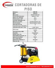 CORTADORA DE PISO A GASOLINA 4T - WARRIOR PREMIUM - Q450-14K