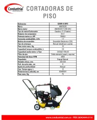 CORTADORA DE PISO - WARRIOR PREMIUM - Q300R-6.5WG