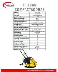 PLACA COMPACTADORA WARRIOR PREMIUM C95T-6.5K