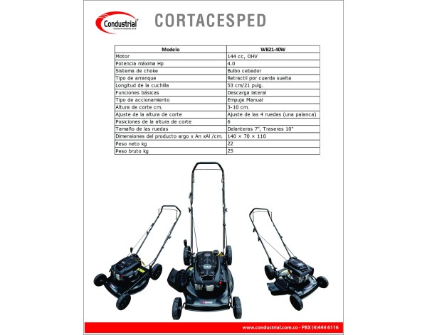 Cortacesped WB21-65W