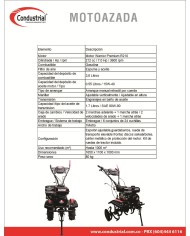 MOTOAZADA A GASOLINA WARRIOR WT600