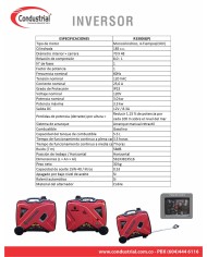 PLANTA ELECTRICA A GASOLINA WARRIOR R3300iS(P) INVERSOR