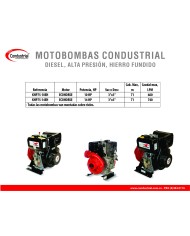 MOTOBOMBA DIESEL ALTA PRESION - CONDUSTRIAL - 14HP - KHP75-14EH