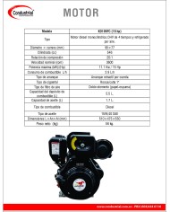 MOTOR DIESEL - 15HP - ECOHORSE - KD195FC