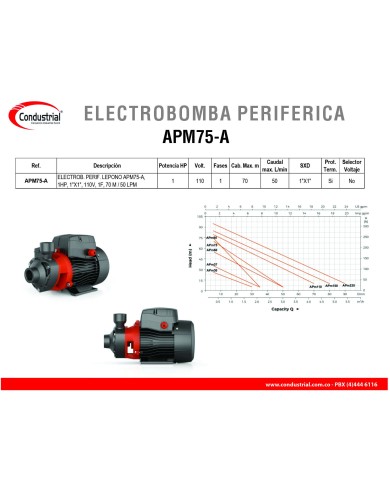 ELECTROBOMBA PERIFERICA APM75-A