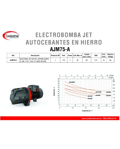 ELECTROBOMBA JET AUTOCEBANTE AJM75-A