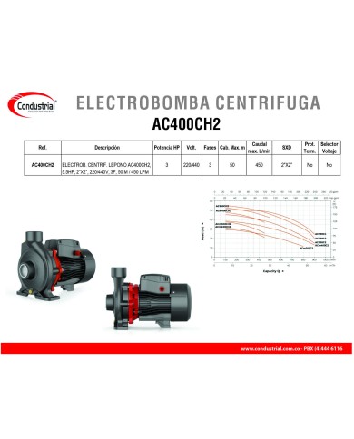 ELECTROBOMBA CENTRIFUGA AC400CH2