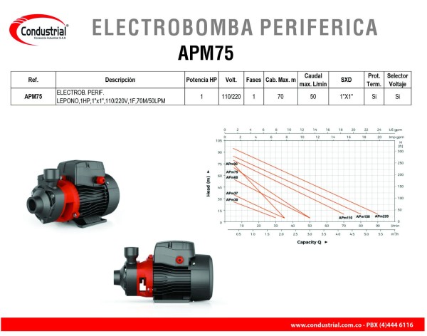 ELECTROBOMBA PERIFERICA APM75