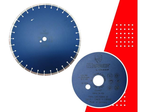 DISCO LASER DE CORTE PARA CONCRETO CURADO WARRIOR 26-404