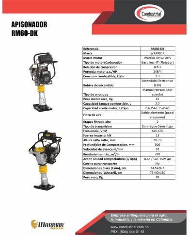 APISONADOR A GASOLINA RM60-DK