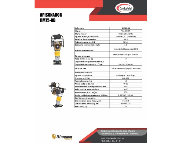 APISONADOR A GASOLINA RM75-RB