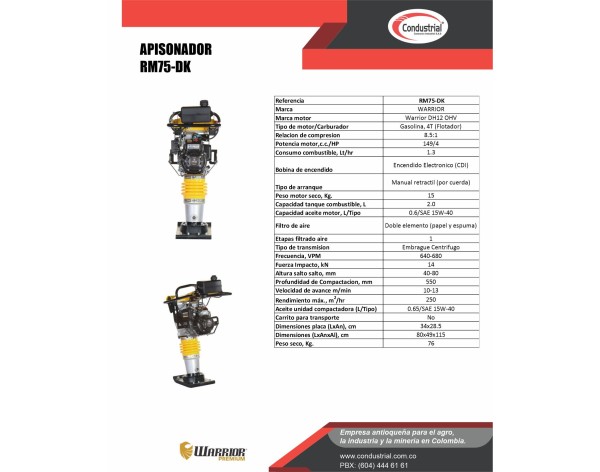 APISONADOR A GASOLINA RM75-DK