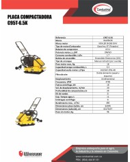 PLACA COMPACTADORA WARRIOR PREMIUM C95T-6.5K