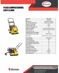 PLACA COMPACTADORA WARRIOR PREMIUM C95T-6.5WG