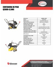 CORTADORA DE PISO - WARRIOR PREMIUM - Q300R-6.5WG