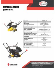 CORTADORA DE PISO - WARRIOR PREMIUM - Q300R-6.5K