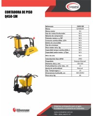 CORTADORA DE PISO - WARRIOR PREMIUM - Q450-SM