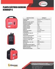 PLANTA ELECTRICA A GASOLINA WARRIOR PREMIUM R2000ISP-6