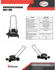 CORTACESPED A GASOLINA 4T - WARRIOR - WB21-40W