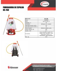 FUMIGADORA DE ESPALDA WARRIOR OS-768
