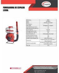 FUMIGADORA DE ESPALDA CIFARELLI L3EDA