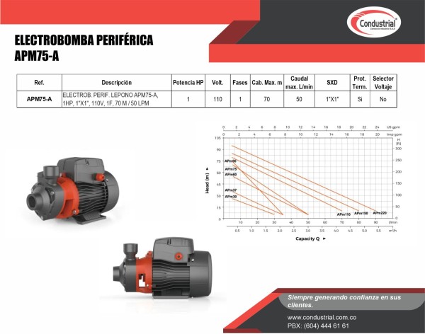ELECTROBOMBA PERIFERICA APM75-A