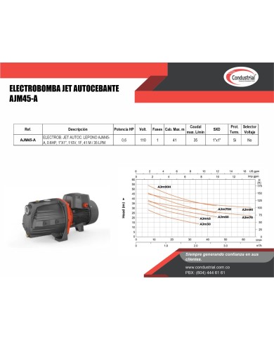 ELECTROBOMBA JET AUTOCEBANTE AJM45-A