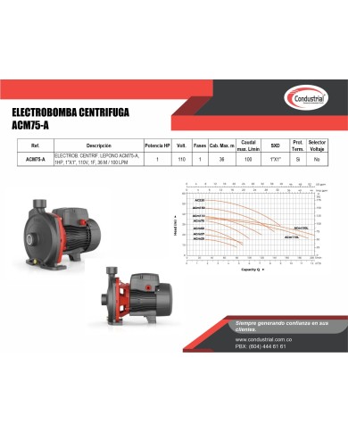 ELECTROBOMBA CENTRIFUGA ACM75-A