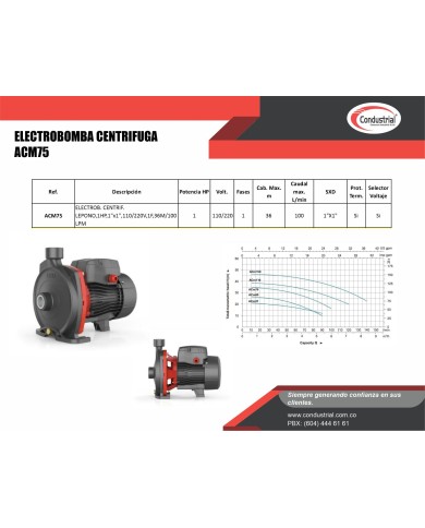 ELECTROBOMBA CENTRIFUGA ACM75
