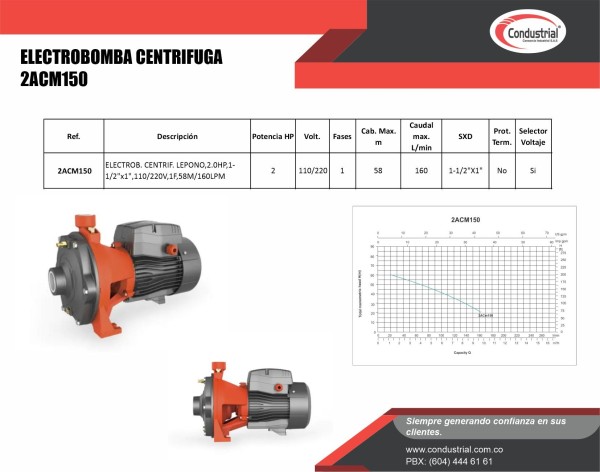 ELECTROBOMBA CENTRIFUGA 2ACM150