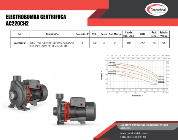 ELECTROBOMBA CENTRIFUGA AC220CH2