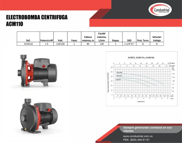 ELECTROBOMBA CENTRIFUGA ACM110