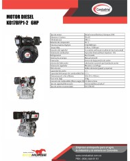 Motor DIESEL ECOHORSE KD178FP1-2