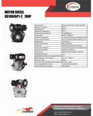Motor   DIESEL ECOHORSE KD186FAP1-2