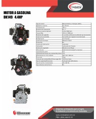 MOTOR A GASOLINA - 4.4HP - WARRIOR DK149