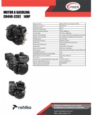 MOTOR A GASOLINA KOHLER - 14HP - CH440-3262