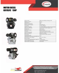 MOTOR DIESEL - 15HP - ECOHORSE - KD195FC