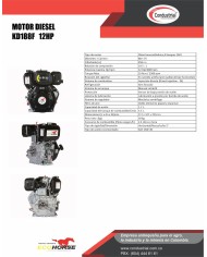 MOTOR DIESEL - 12HP -  ECOHORSE - KD188F