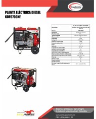 PLANTA ELECTRICA DIESEL - ECOHORSE - KDF6700XE