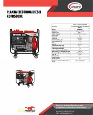 PLANTA ELECTRICA DIESEL - ECOHORSE- KDF8500XE