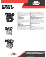 Motor DIESEL ECOHORSE KD178FP1-2