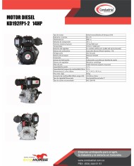 Motor diesel ecohorse kd192fp1-2 condustrial