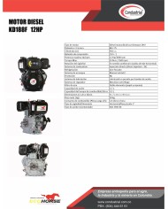 MOTOR DIESEL - 12HP -  ECOHORSE - KD188F