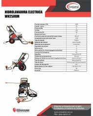 HIDROLAVADORA ELECTRICA WARRIOR WH2500M